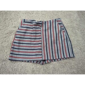 Zara Trafaluc Collection Skort Womens Small Striped Poly Blend Pockets Stretch‎